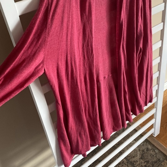 Peruvian Connection 100% Pima Cotton Pink Open Cardigan - Picture 3 of 10